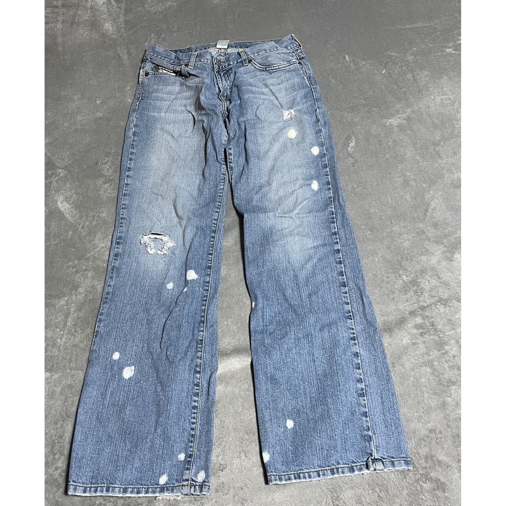 Vintage Y2K Lucky Brand Boyfriend Jeans Womens 6 Baggy Grunge Distressed USA